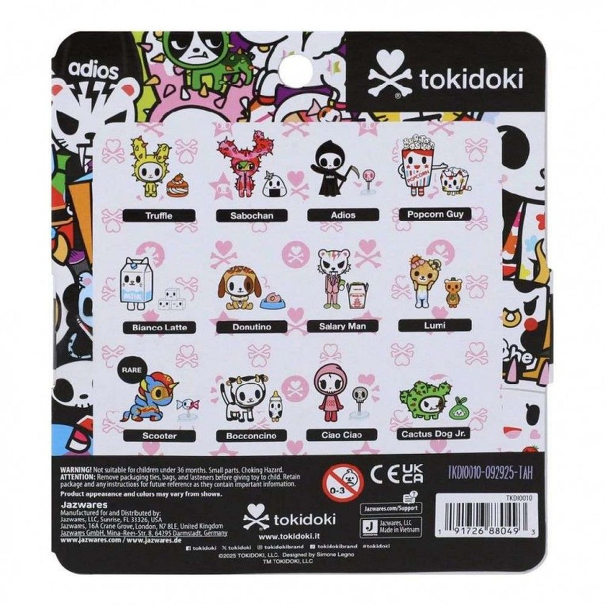 Tokidoki 2 Inch Figure Mystery Pack Blind Box - Series 2.