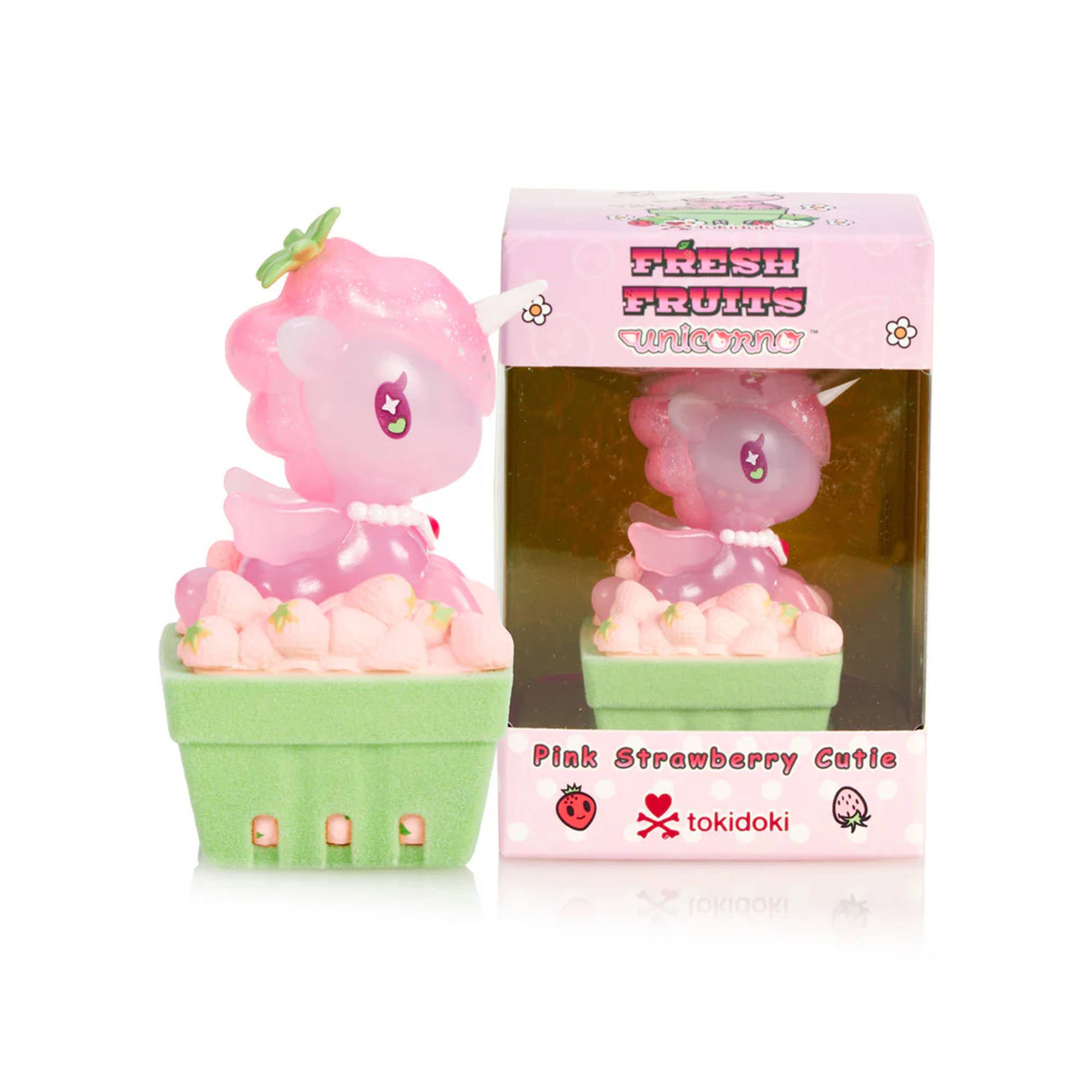 Tokidoki Fresh Fruits Unicorno Pink Strawberry Cutie figure toy, in packaging