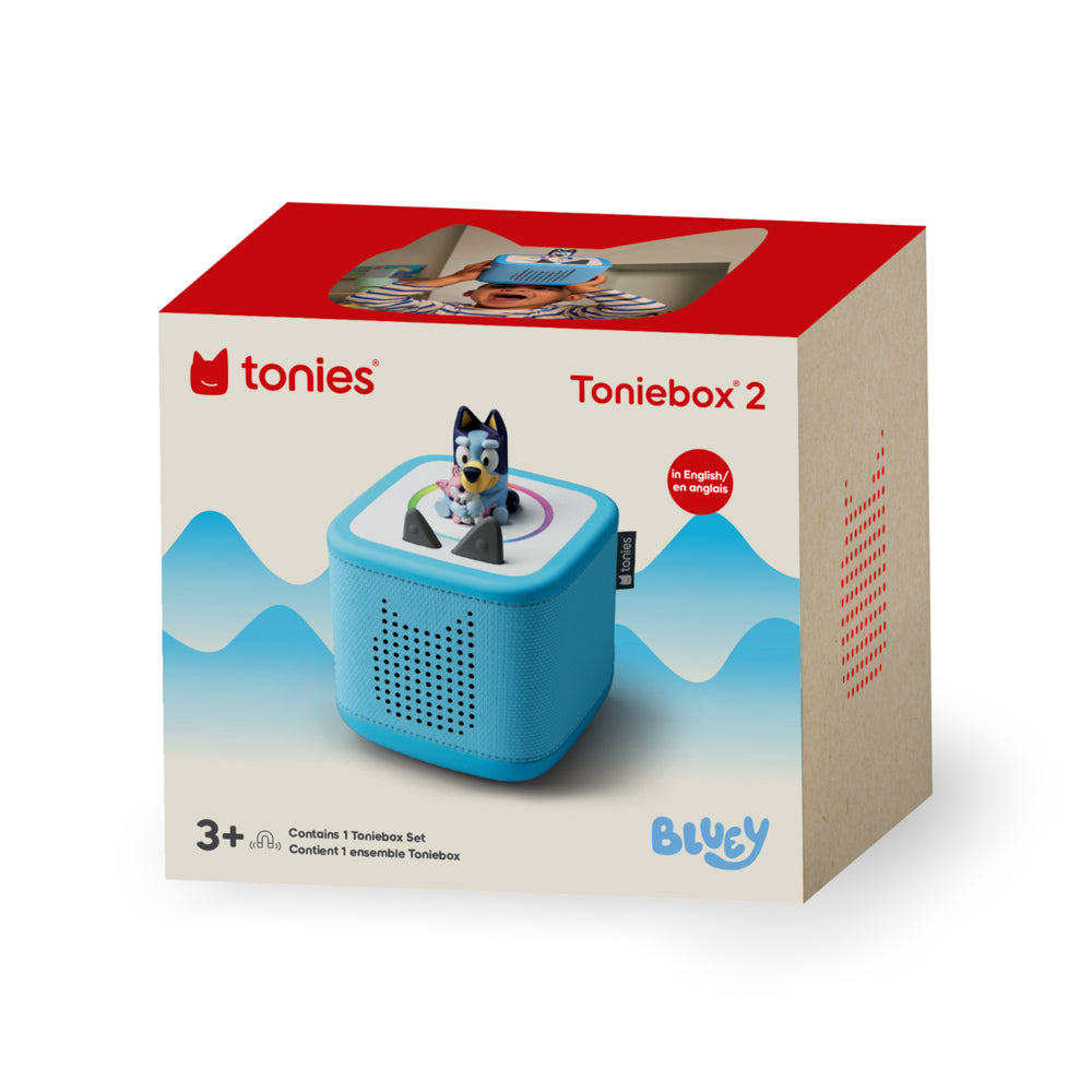 Packaging for the Tonies Bluey Toniebox 2 Full Starter Playset