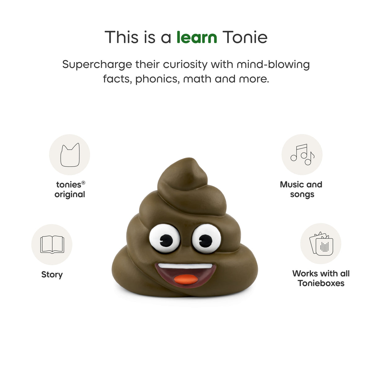 Tonies Audio Character - Potty Training Poo Emoji figure.