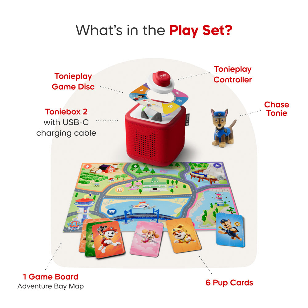 Tonies PAW Patrol Toniebox 2 Full Playset - Tropical Teal with Chase.