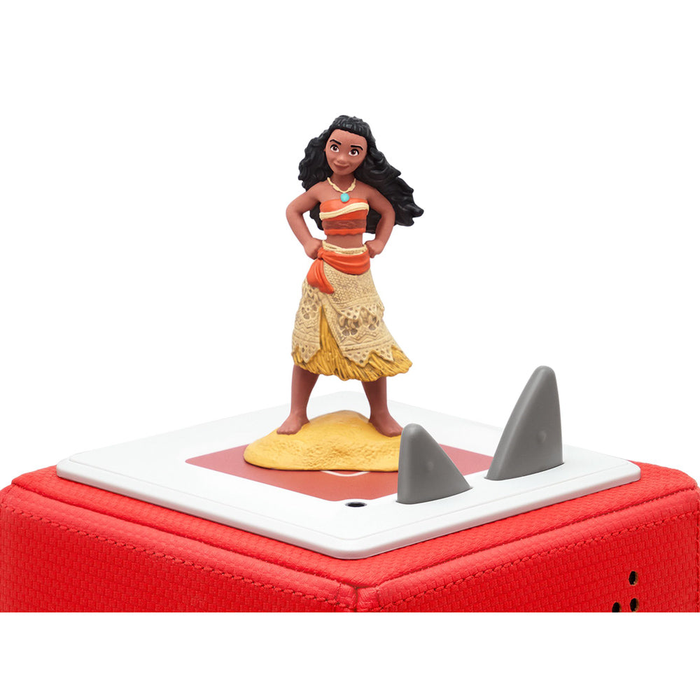 Tonies Audio Character Disney Moana figure, on top of toniebox