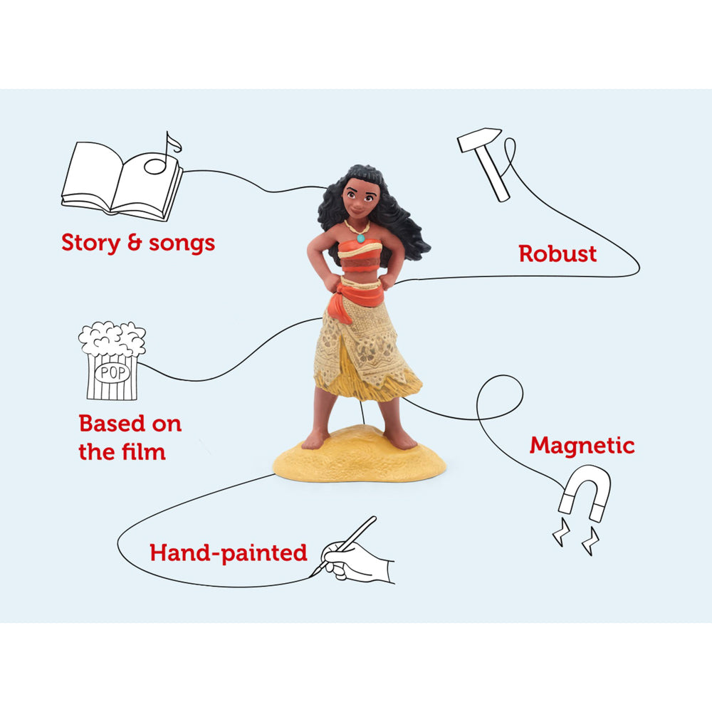 Features include story and songs, a tough exterior, magnetic base, hand-painted, and designed based on the film