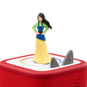 Tonies Audio Character - Disney Mulan figure, on top of toniebox