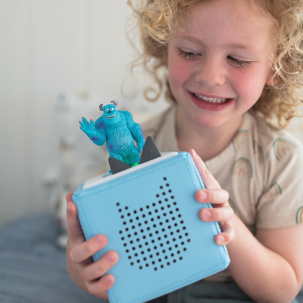 Child playing with the Tonies Audio Character Disney Pixar Monsters Inc Sulley figure