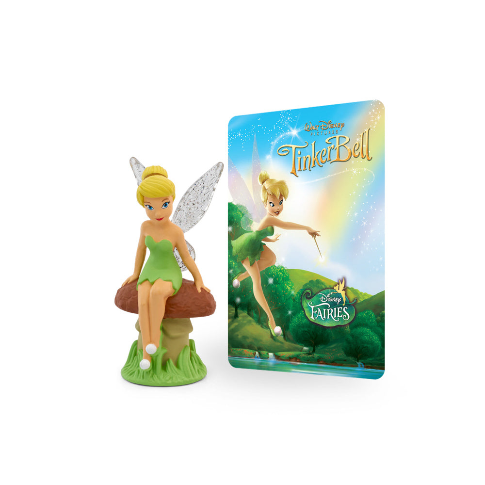Tonies Audio Character Disney Tinkerbell figure, in front of movie poster