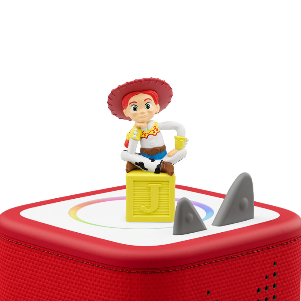 Tonies Audio Character - Disney Toy Story Jessie tonie figure, on top of toniebox