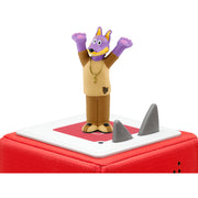 Tonies Audio Character Doggyland figure, on top of toniebox