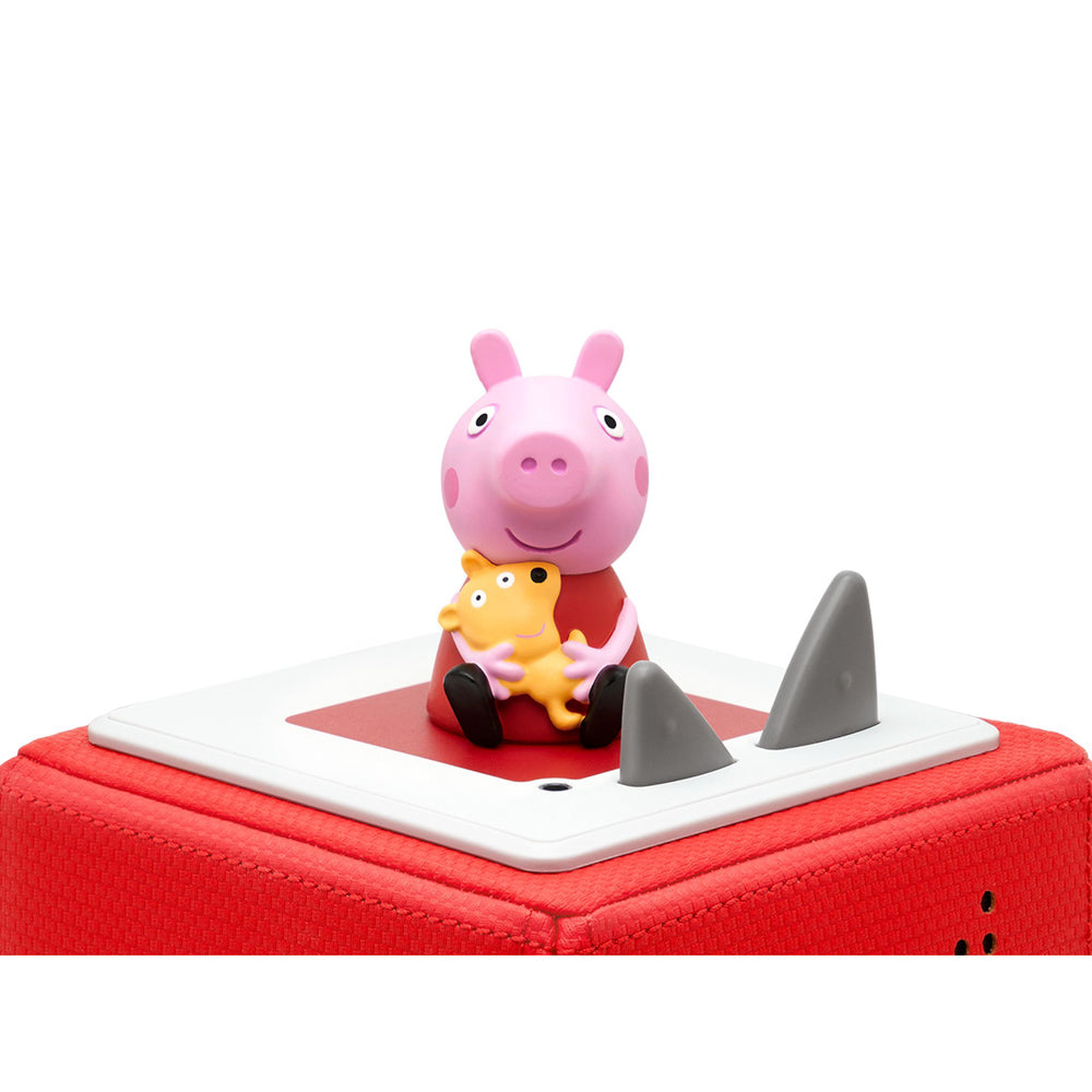 Tonies Audio Character On the Road with Peppa Pig, on top of toniebox