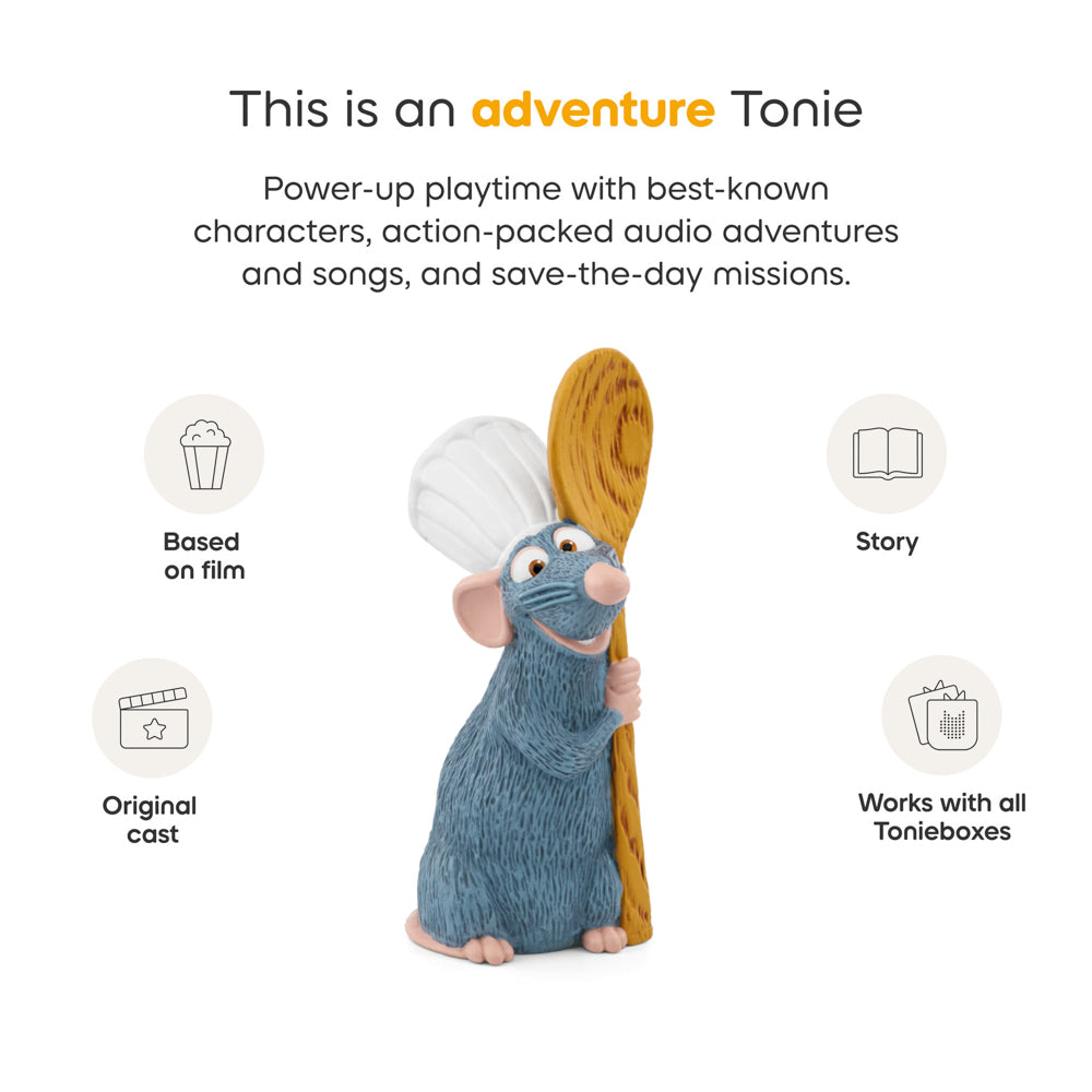 The Tonies Audio Character - Ratatouille Remy figure is an adventure tonie