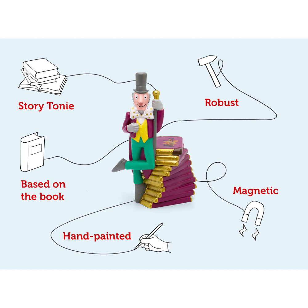 The Tonies Audio Character - Roald Dahl Charlie And The Chocolate Factory figure is robust and magnetic