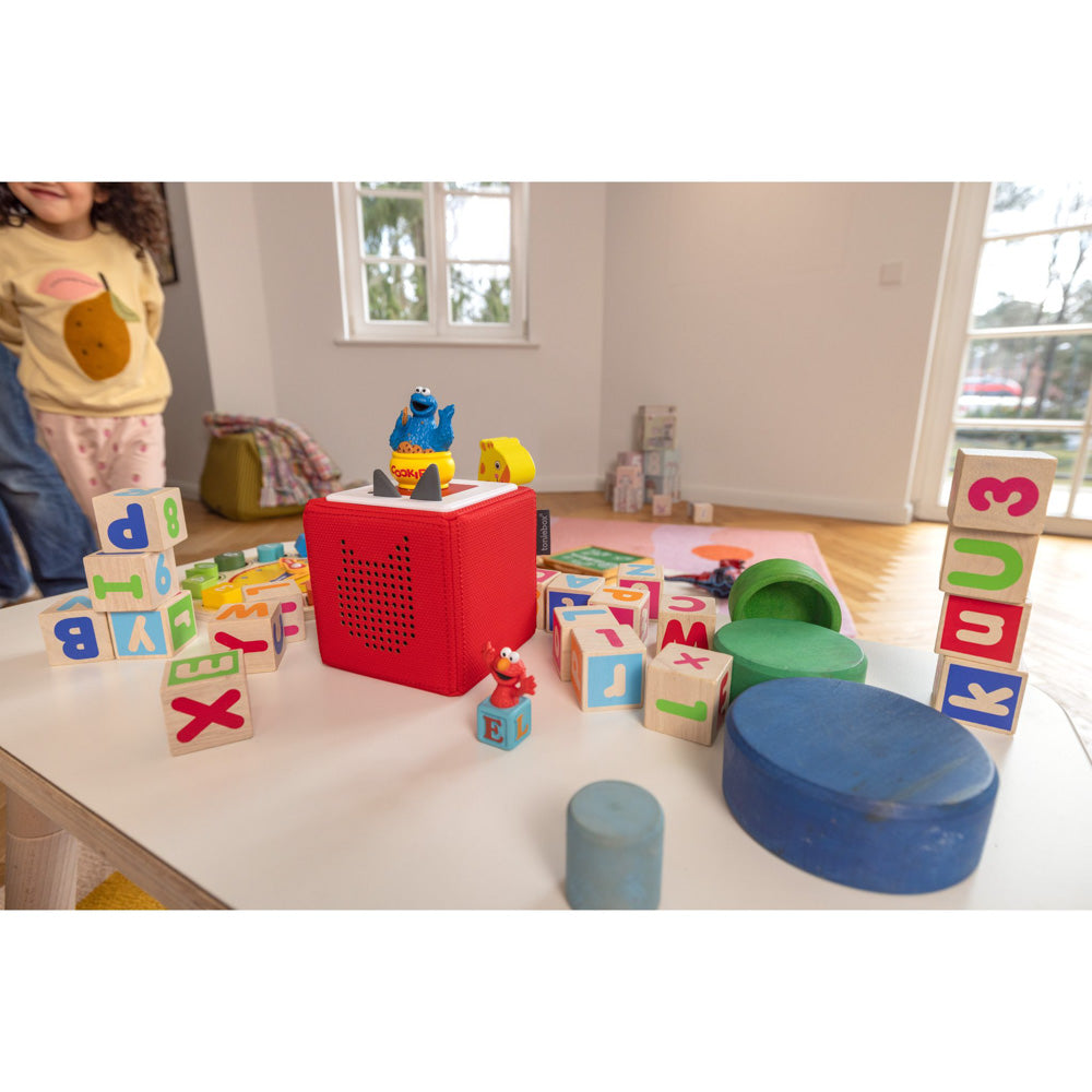 Tonies Audio Character Sesame Street Cookie Monster figure on children's table