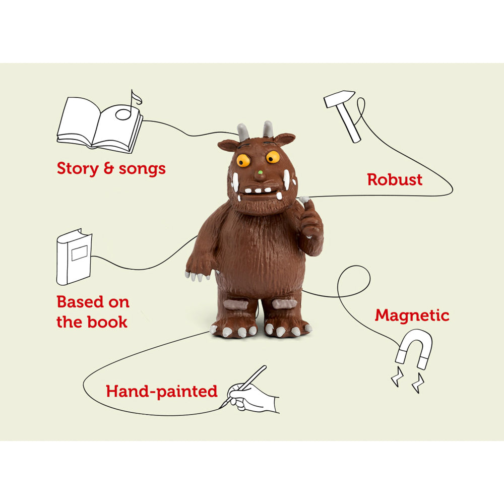 Features include story and songs, a tough exterior, magnetic base, hand-painted, and designed based on the film