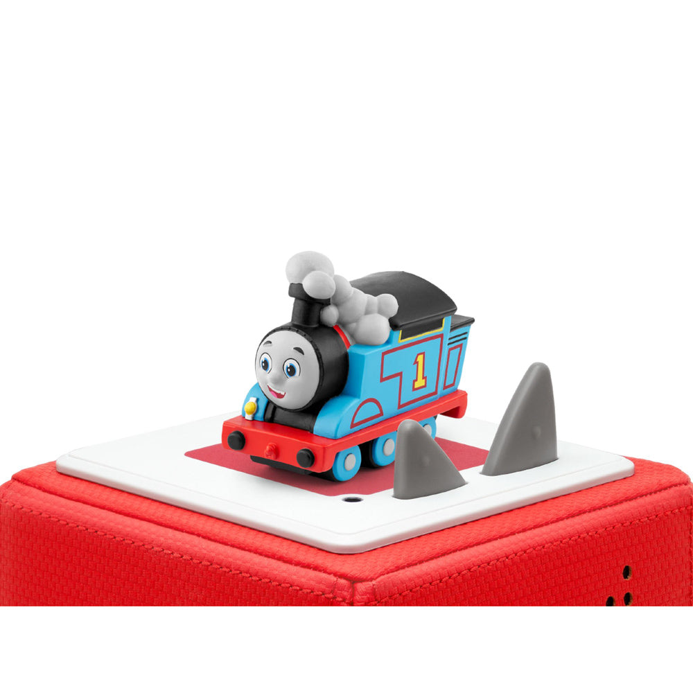 Tonies Audio Character Thomas the Tank Engine All Engines Go figure, on top of toniebox