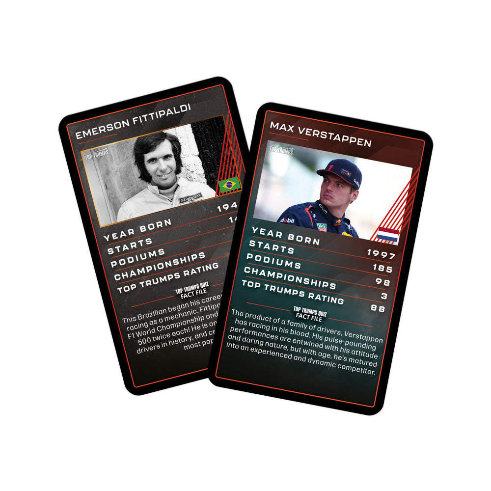 Top Trumps F1 Grand Prix Heroes Cards.