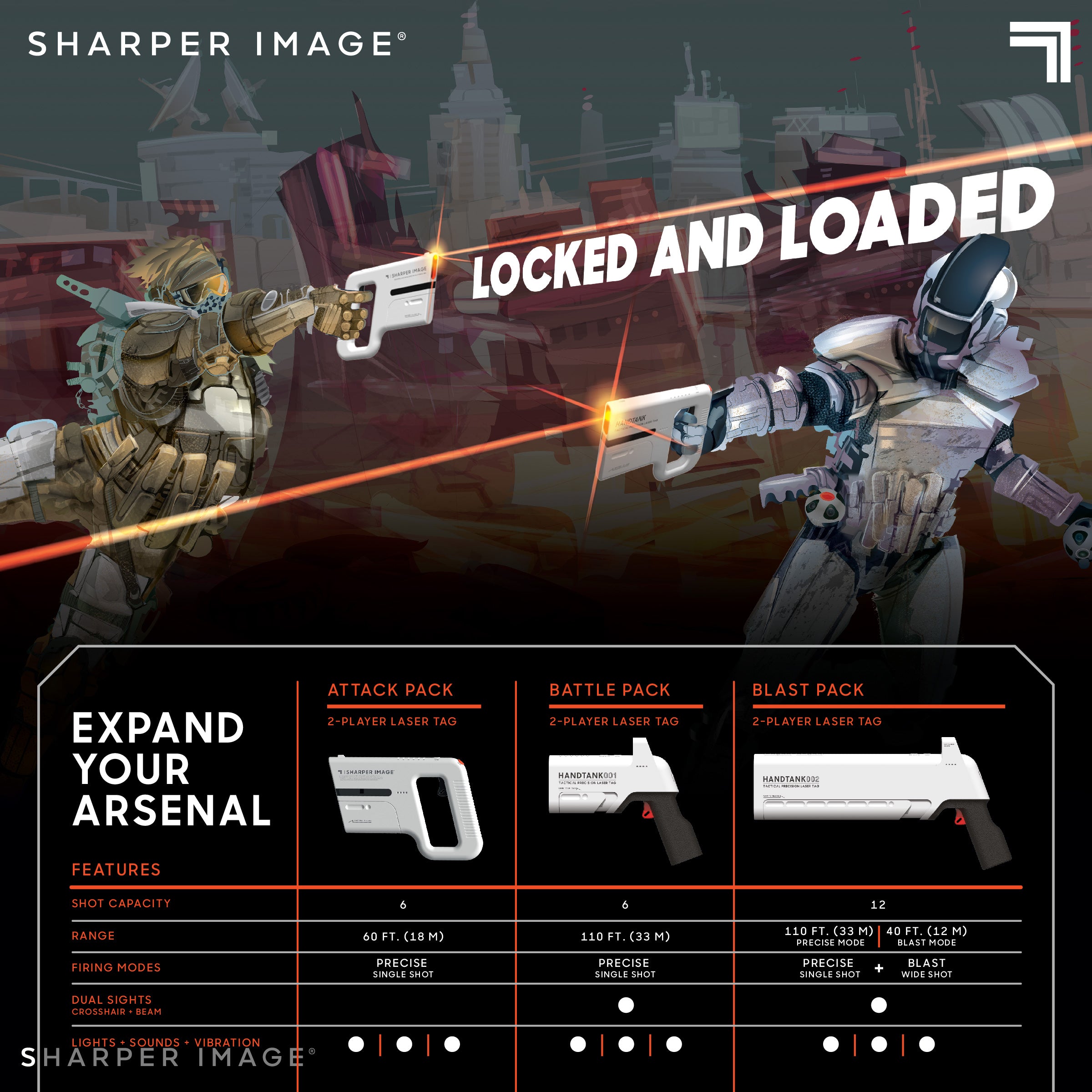 Sharper Image Laser Tag Handtank Attack Pack