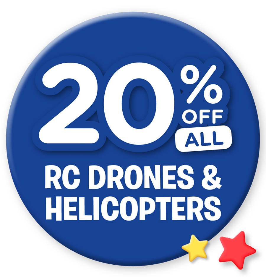 Toyworld Father's Day Sale, 20% off all Remote-Control Drones & Helicopters.