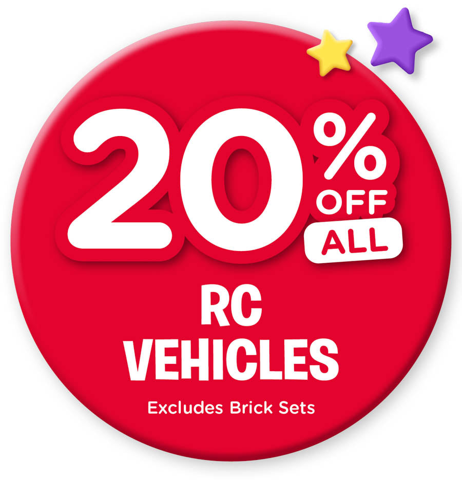 Toyworld Father's Day Sale, 20% off all Remote Control Vehicles.