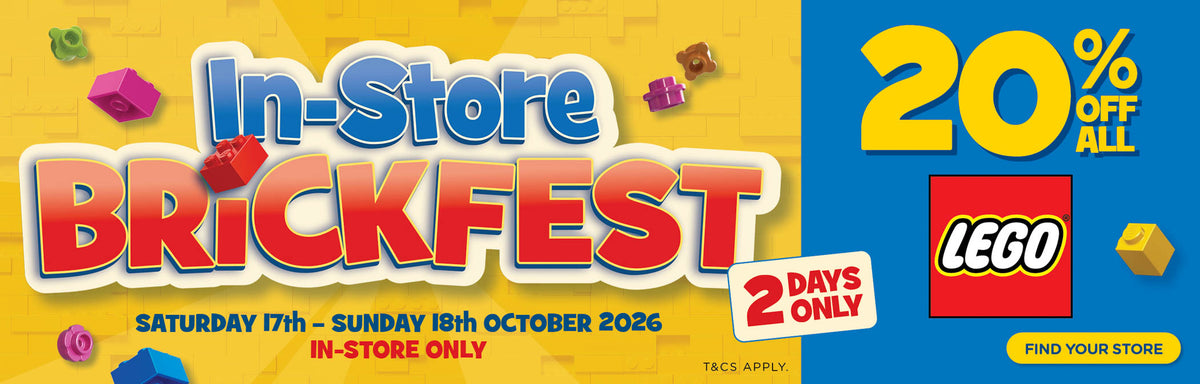 Toyworld October Brickfest 20% off LEGO Sale - 1 day only.