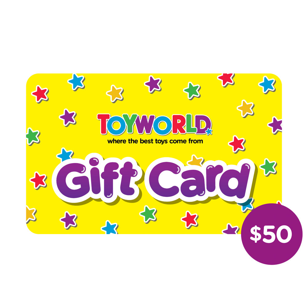 Toyworld $50 gift card voucher for birthday or Christmas.