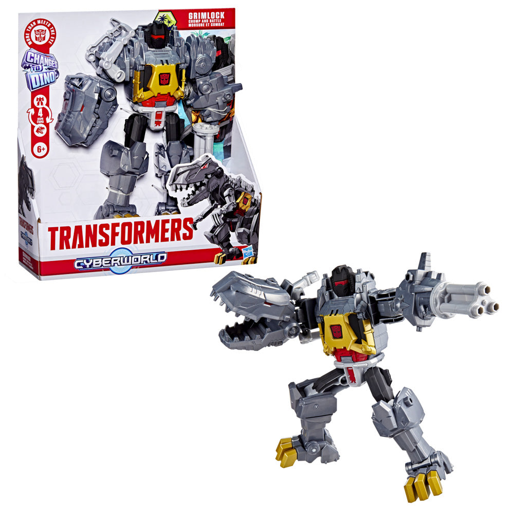 Transformers Cyberworld Armoured Cyber Changers - Grimlock figure toy.