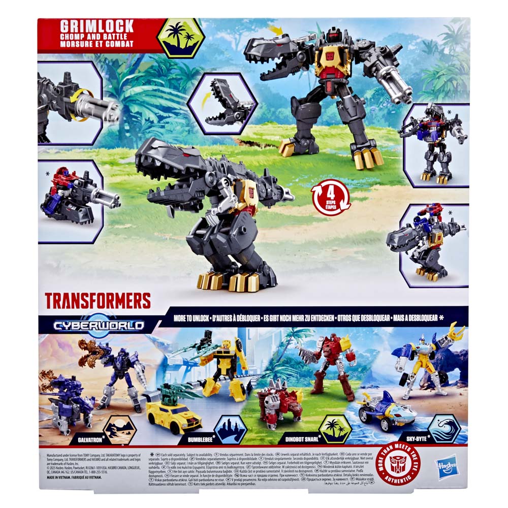 Transformers Cyberworld Armoured Cyber Changers - Grimlock figure toy.