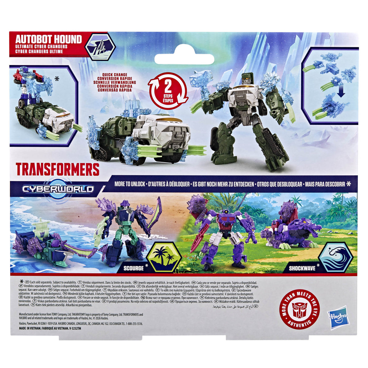 Transformers Cyberworld 6.5 Inch Quick Change Energon Surge Figure - Autobot Hound toy.