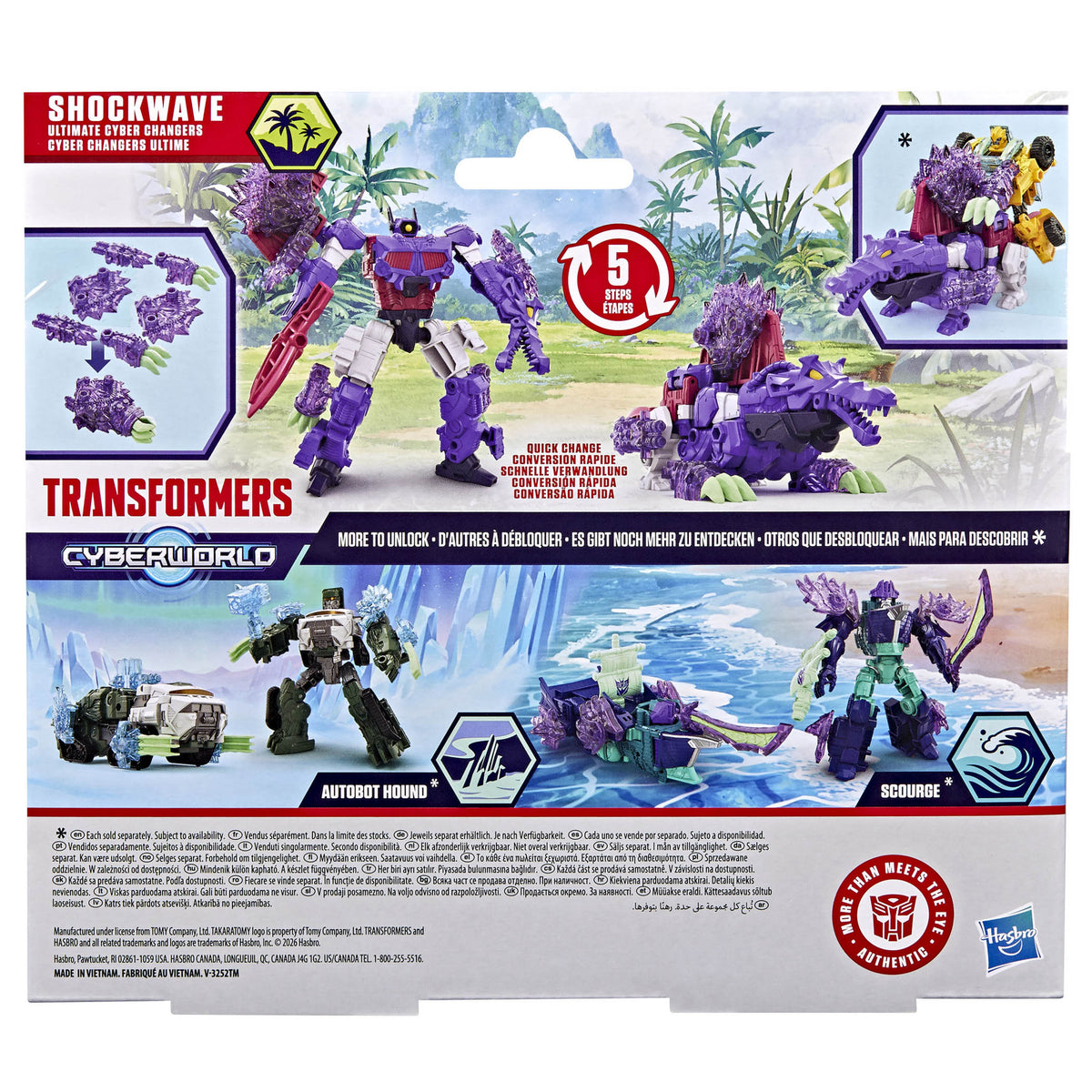 Transformers Cyberworld 6.5 Inch Quick Change Energon Surge Figure - Shockwave toy.