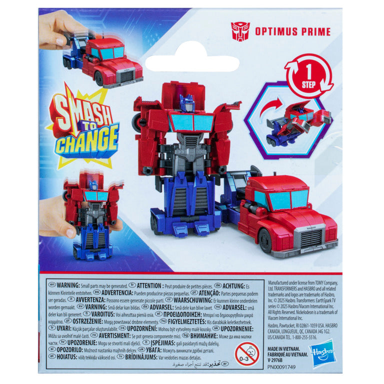 Transformers Earthspark 1 Step Smash Changers Optimus Prime