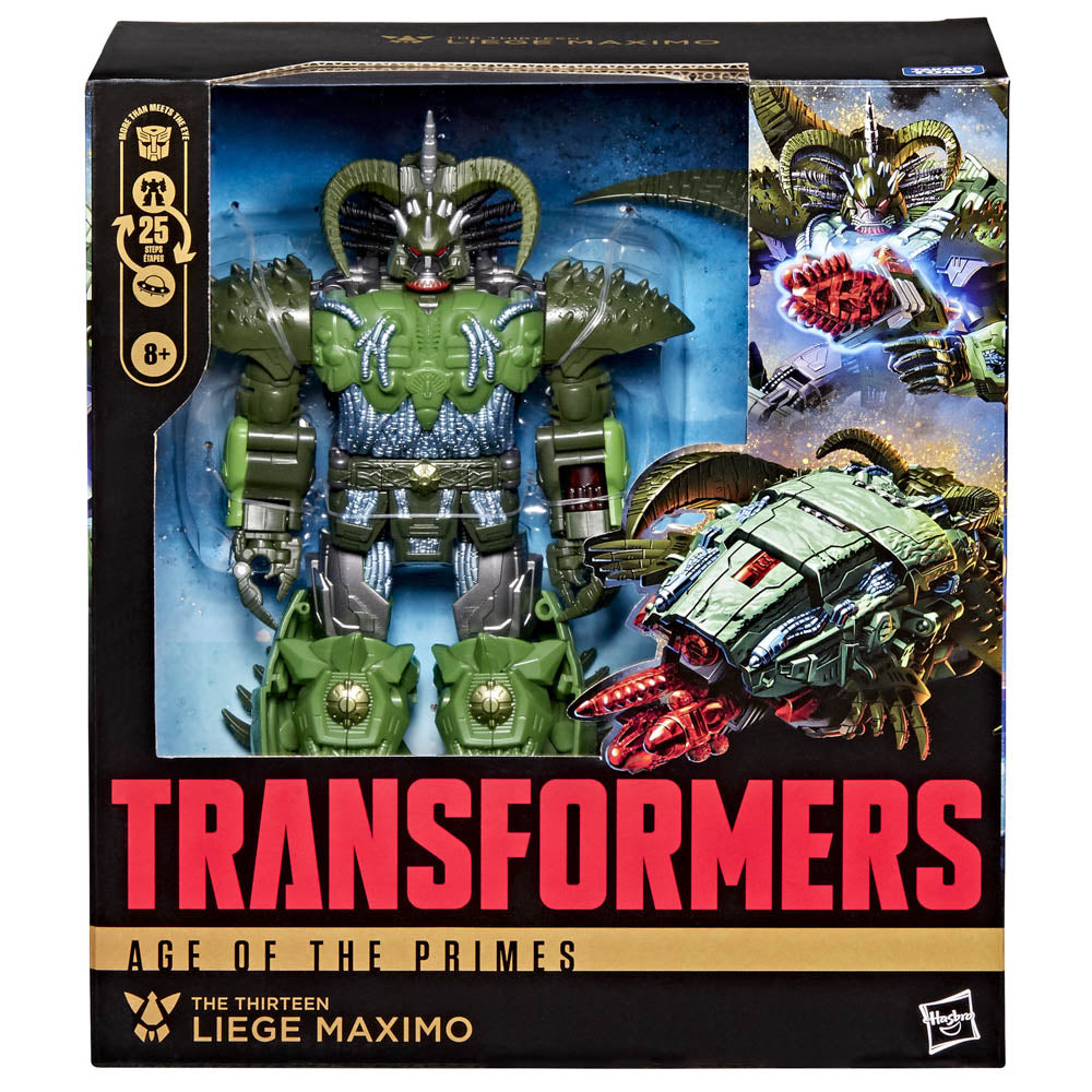Transformers Age of the Primes Leader Class The Thirteen Liege Maximo Action Figure toy, in packaging