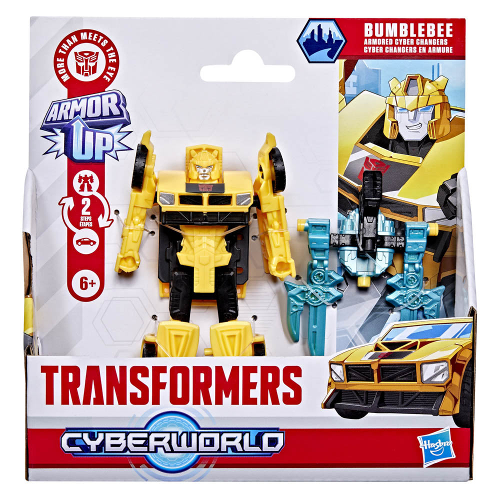 Transformers Cyberworld Armored Cyber Changers Bumblebee figure, in packaging
