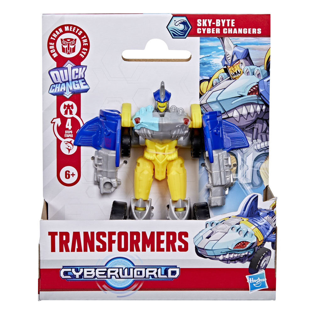 Transformers Cyberworld Cyber Changers Sky-Byte figure, in packaging