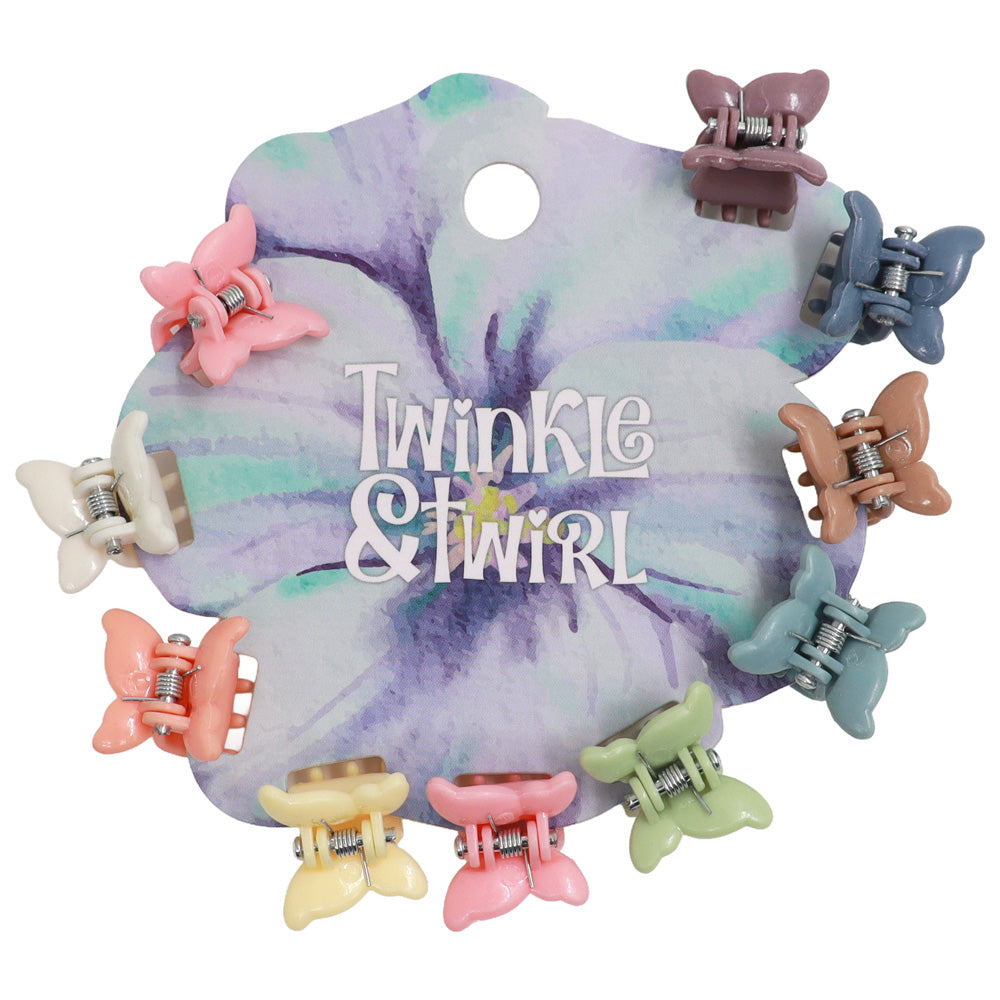 Twinkle & Twirl Micro Butterfly 10 Piece Claw Clips - Ice Cream