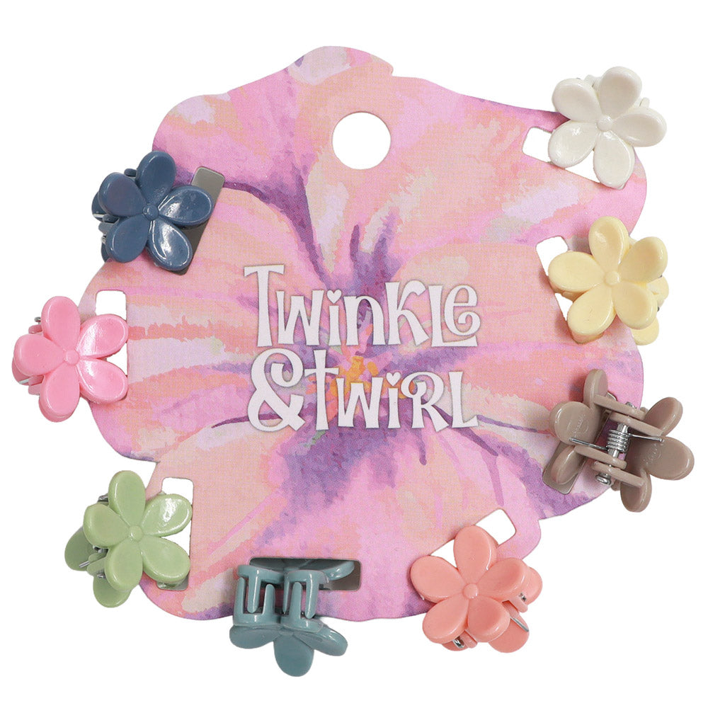 Twinkle & Twirl Micro Flower 8 Piece Claw Clips - Ice Cream