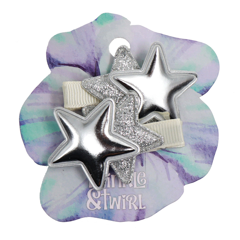 Twinkle & Twirl Star Slides 2 Piece - Silver