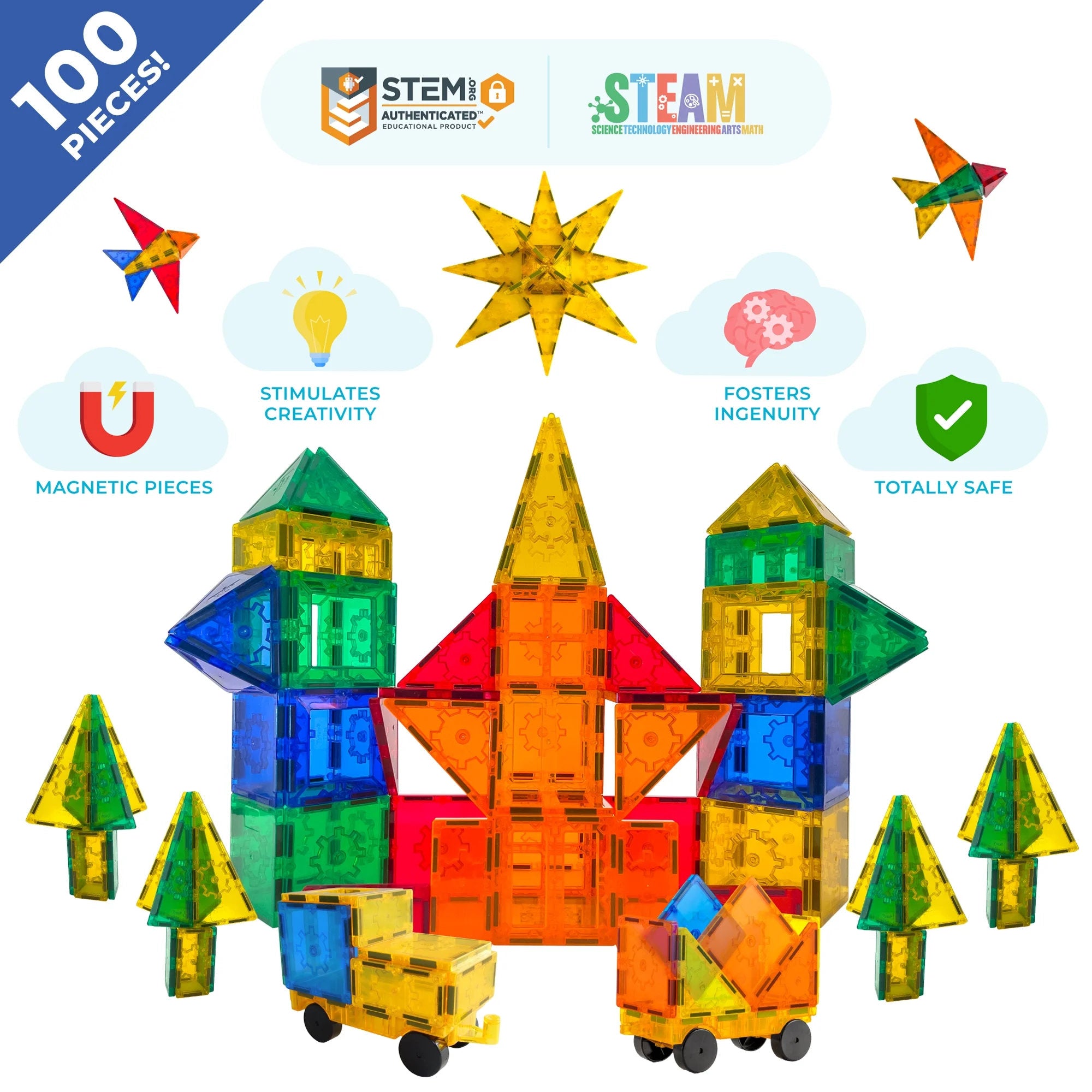 Tytan Magnetic Tiles 100 Piece Playset