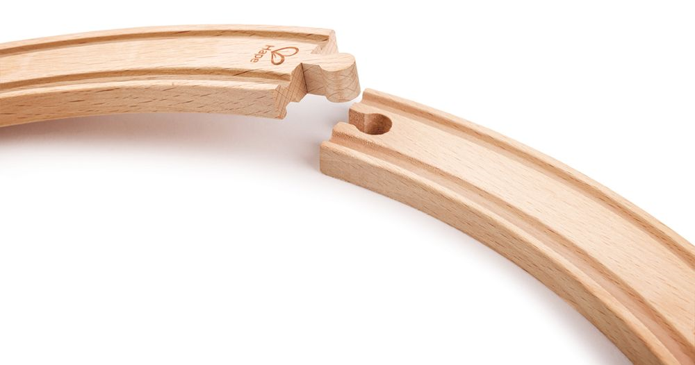 Hape Railway Long Curved Tracks 4 Packs