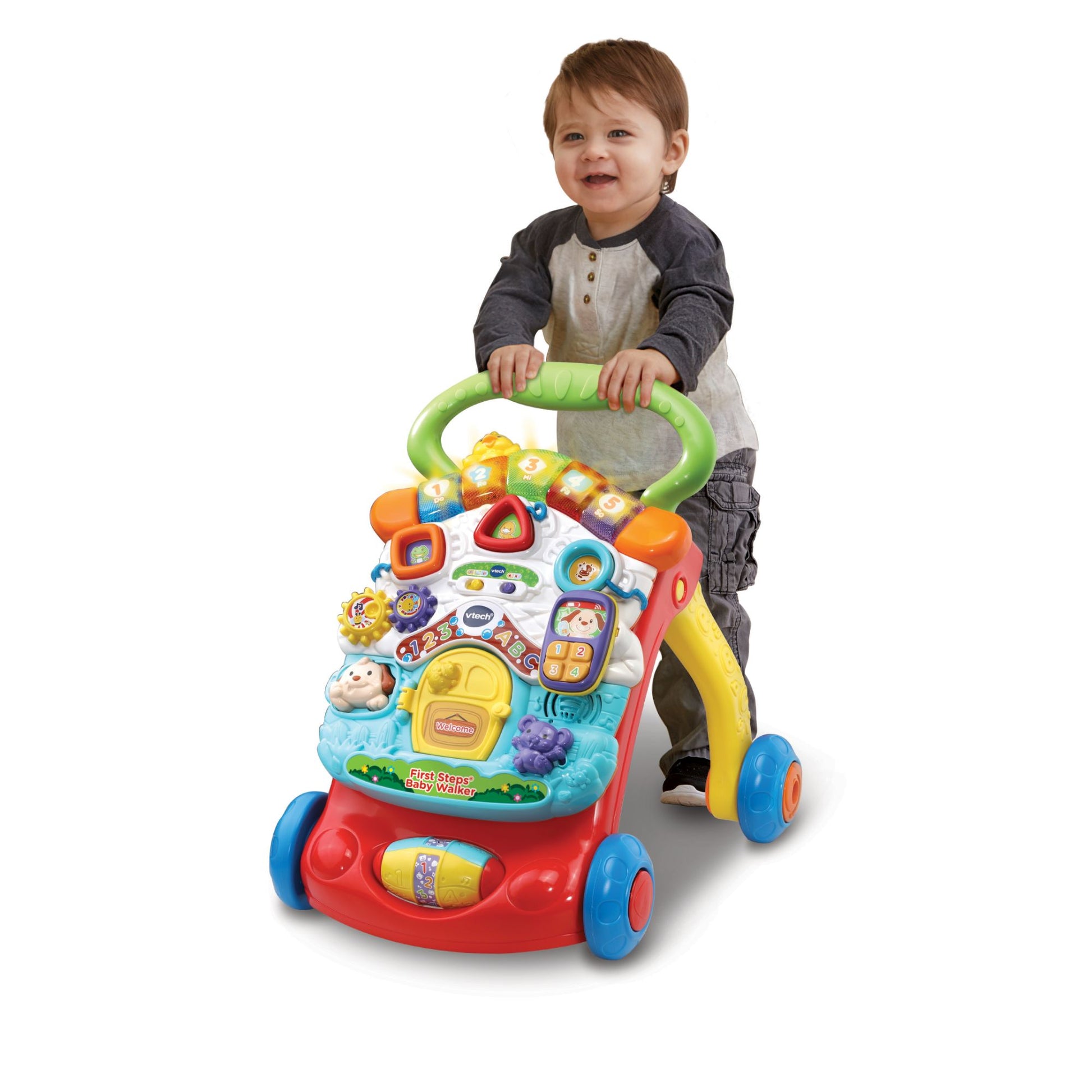 VTech First Steps Baby Walker Yellow - Toyworld NZ