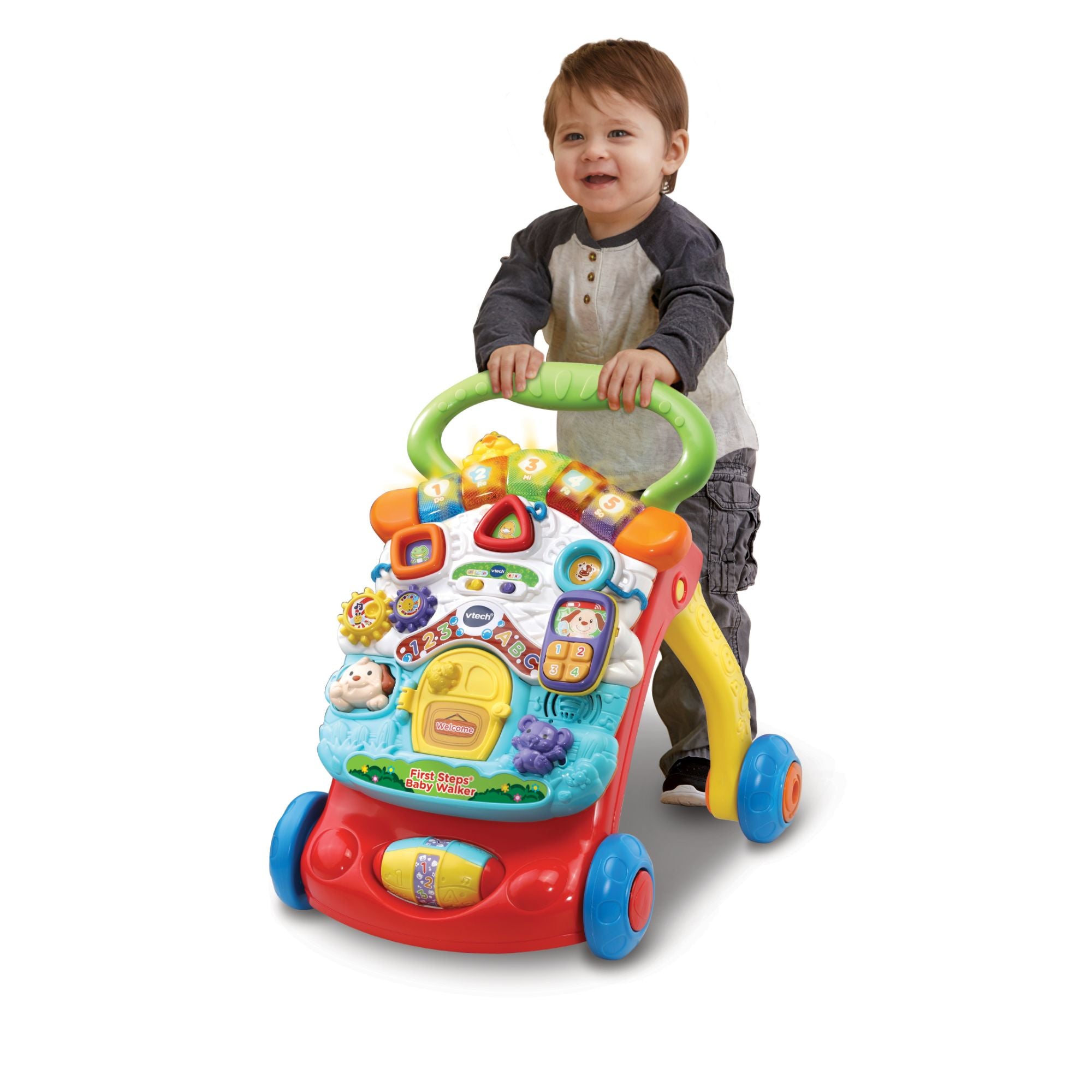 VTech First Steps Baby Walker Yellow - Toyworld NZ