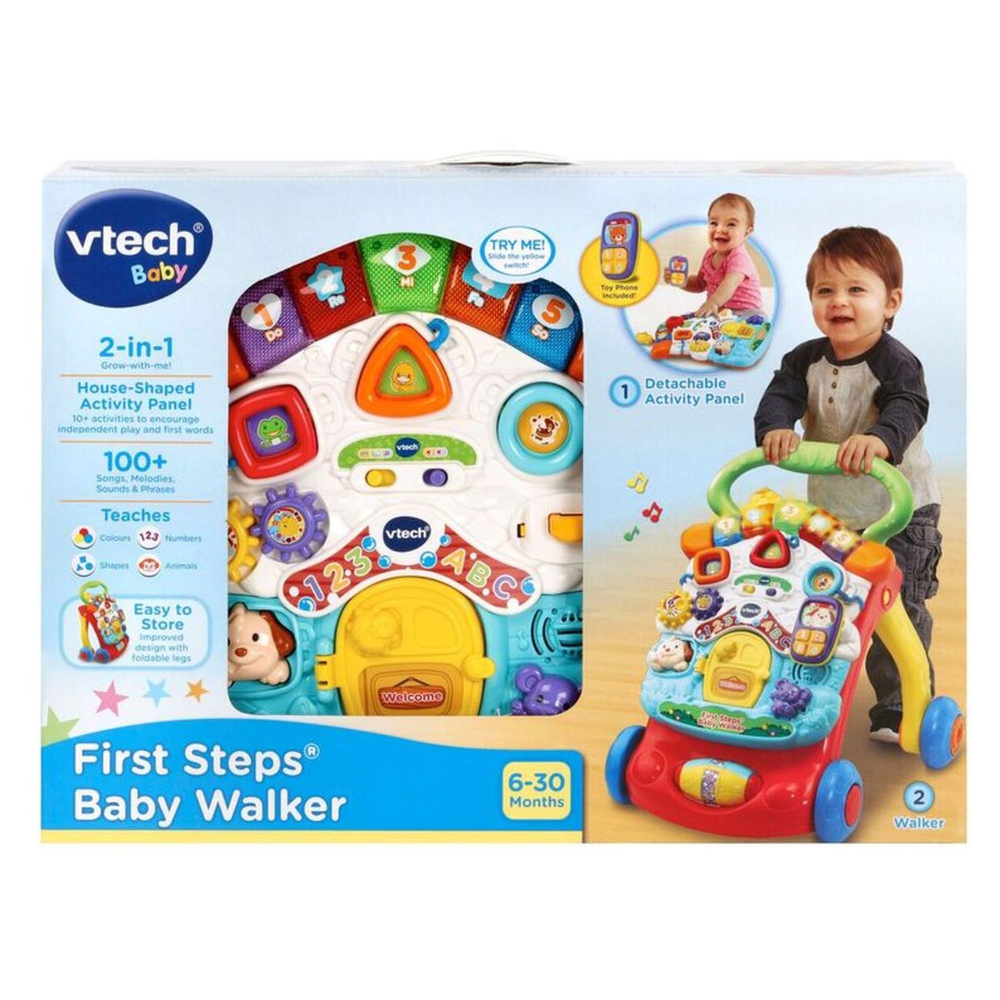 VTech First Steps Baby Walker Yellow - Toyworld NZ