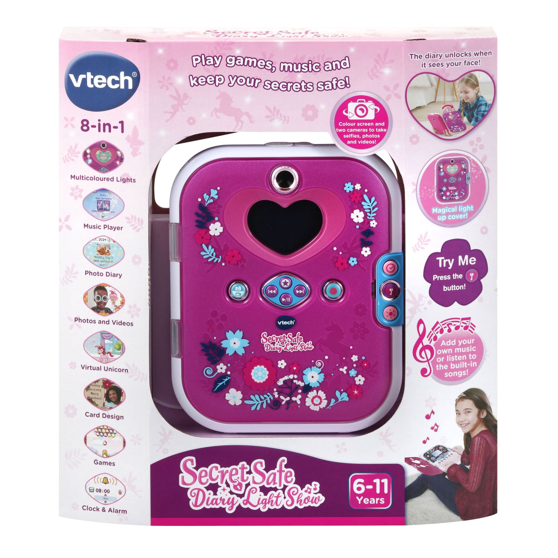 VTech Secret Safe Diary Light Show – Toyworld NZ - Main Image