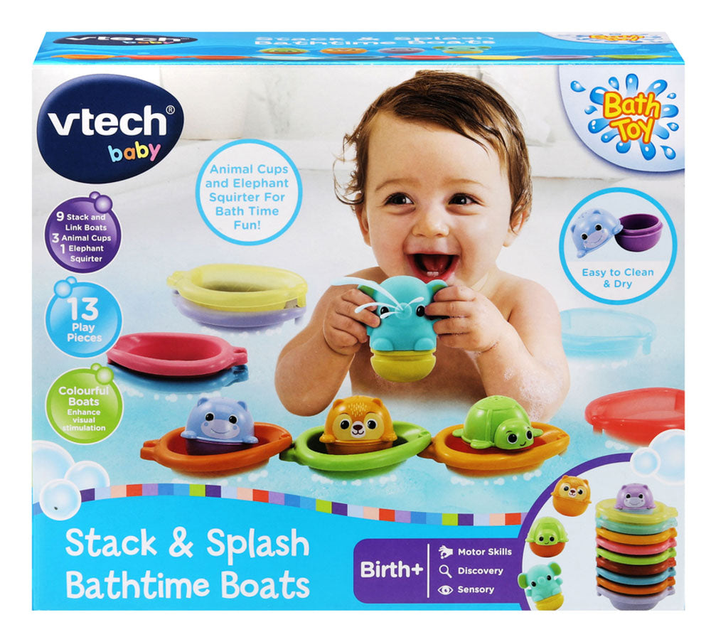 VTech Stack & Splash Bath Boats for baby.