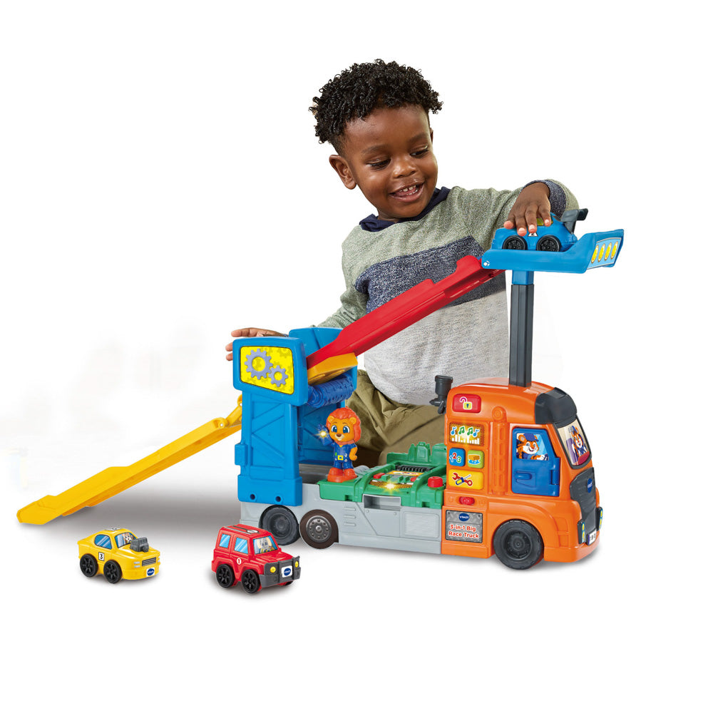 VTech Toot-Toot Drivers 3-IN-1 Big Race Truck Playset - Toyworld NZ.