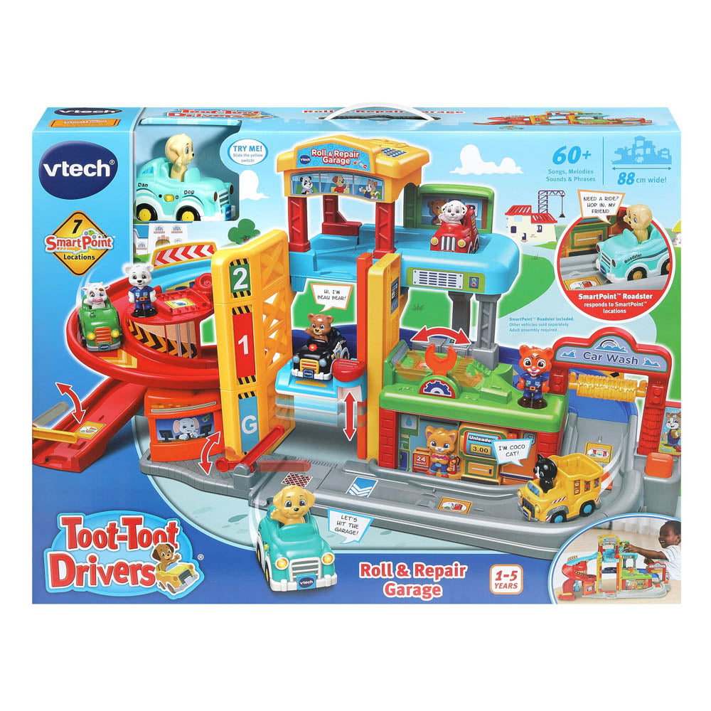 VTech Toot-Toot Drivers Roll & Repair Garage playset.