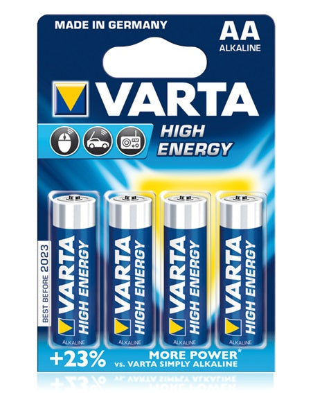 Varta High Energy Alkaline AA Battery 4 Pack - Toyworld NZ