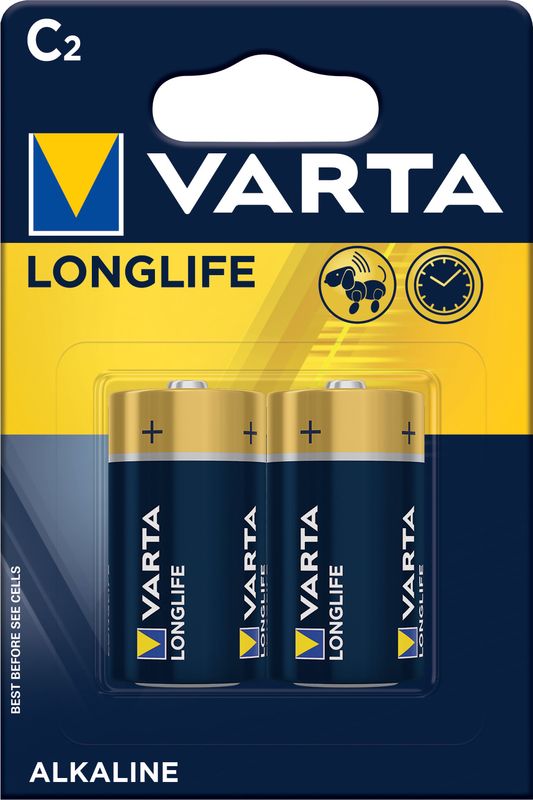 Varta Alkaline Longlife C 2 Pack