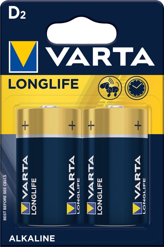 Varta Alkaline Longlife D 2 Pack