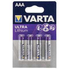 Varta Ultra Lithium AAA Battery 4 Pack