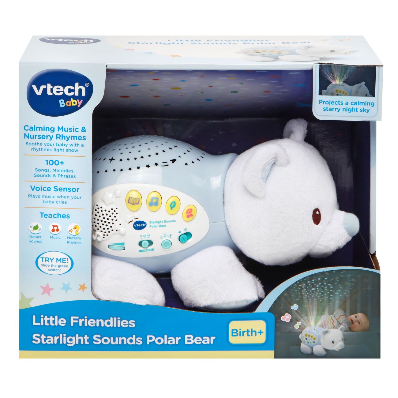VTech Baby Little Friendlies Starlight Sounds Polar Bear - Toyworld NZ