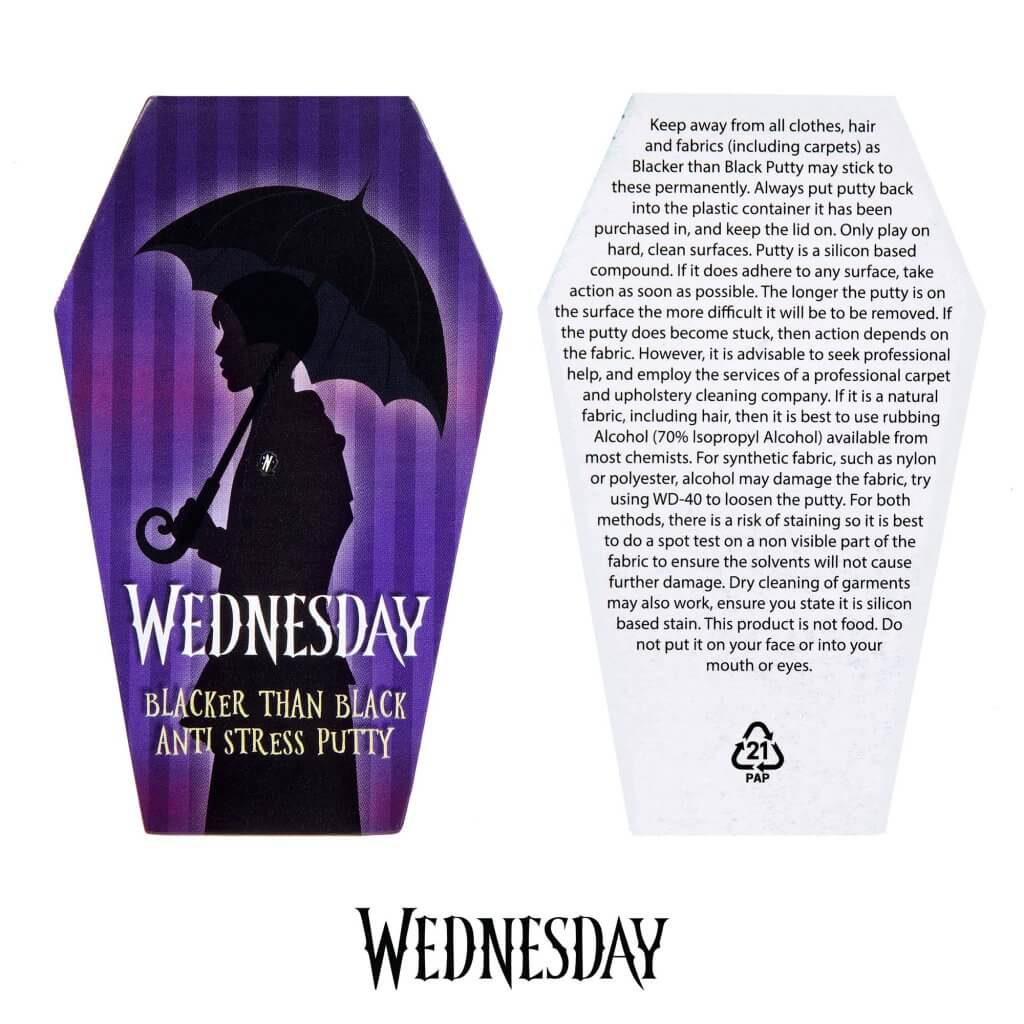 Wednesday Blacker Than Black Anti-Stress Putty